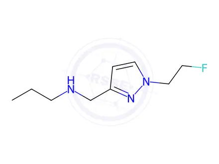 Chemical structure of {[1-(2-fluoroethyl)-1H-pyrazol-3-yl]methyl}propylamine