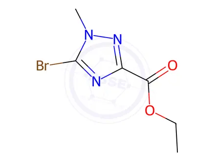 Chemical structure of Ethyl 5-bromo-1-methyl-1H-1,2,4-triazole-3-carboxylate