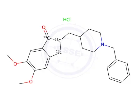 Chemical structure of Donepezil-13C3 Hydrochloride