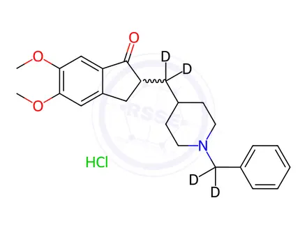 Chemical structure of (±)-Donepezil-d4 HCl