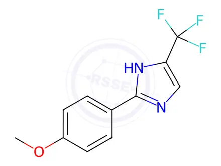 Chemical structure of 1H-IMidazole, 2-(4-Methoxyphenyl)-5-(trifluoroMethyl)-