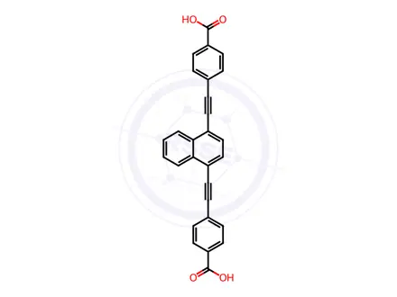 Chemical structure of 4,4'-(NAPHTHALENE-1,4-DIYLBIS(ETHYNE-2,1-DIYL))DIBENZOIC ACID