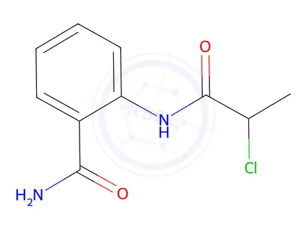 Chemical structure of 2-[(2-Chloropropanoyl)amino]benzamide