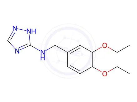 Chemical structure of N-(3,4-diethoxybenzyl)-1H-1,2,4-triazol-5-amine