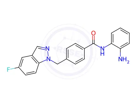 Chemical structure of N-(2-Aminophenyl)-4-((5-fluoro-1H-indazol-1-yl)methyl)benzamide