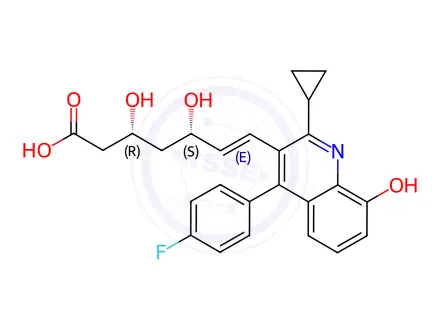 Chemical structure of Pitavastatin 8-Hydroxy Impurity