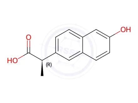 Chemical structure of (R)-O-Desmethyl Naproxen