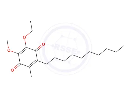 Chemical structure of 6-decyl-2-ethoxy-3-methoxy-5-methyl-1,4-benzoquinone