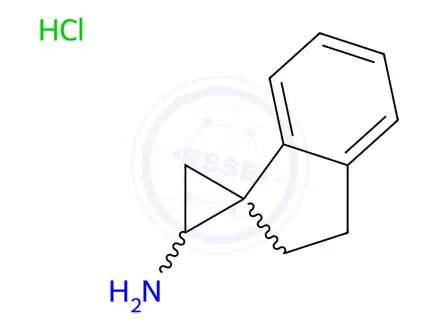Chemical structure of 2',3'-Dihydrospiro[cyclopropane-1,1'-inden]-2-amine Hydrochloride