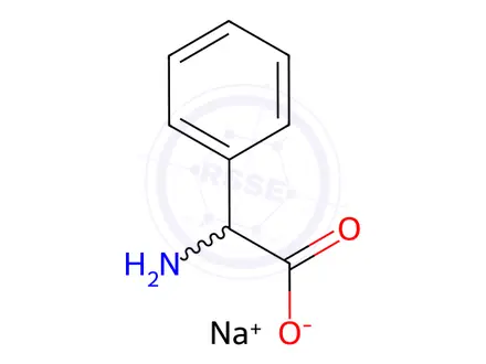 Chemical structure of D,L-PHENYLGLYCINE, NA OR K SALT