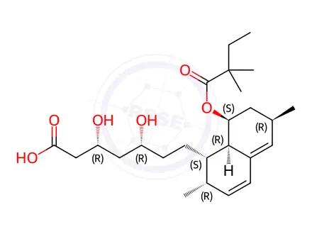 Chemical structure of Simvastatin Impurity 1 Monomer (Simvastatin EP Impurity A)