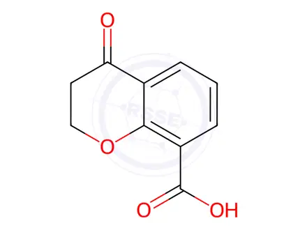 Chemical structure of 4-oxo-8-Chromancarboxylic Acid