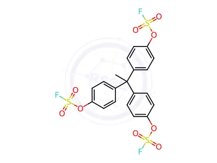 Chemical structure of S,S',S''-(ethylidynetri-4,1-phenylene) ester Fluorosulfuric acid