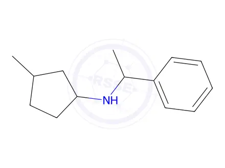 Chemical structure of 3-Methyl-N-(1-phenylethyl)cyclopentan-1-amine