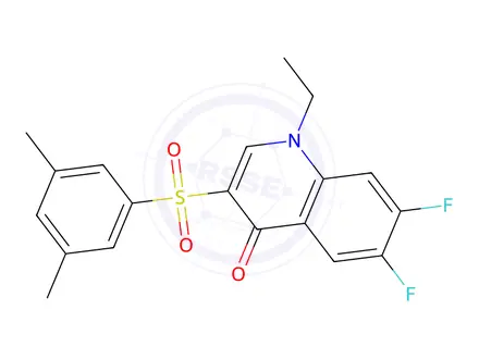 Chemical structure of 3-((3,5-Dimethylphenyl)sulfonyl)-1-ethyl-6,7-difluoroquinolin-4(1H)-one