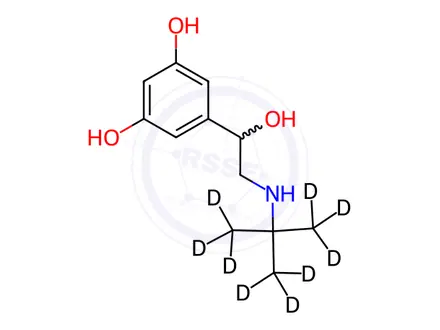 Chemical structure of Terbutaline-[D9]