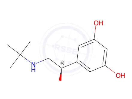 Chemical structure of (R)-Terbutaline