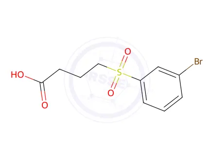 Chemical structure of 4-(3-bromobenzenesulfonyl)butanoic acid