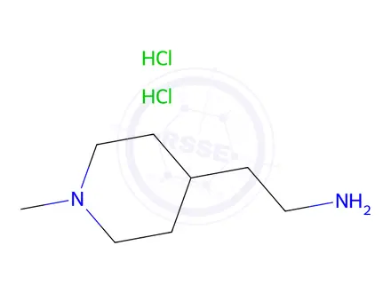 Chemical structure of 2-(1-Methylpiperidin-4-yl)ethan-1-amine dihydrochloride