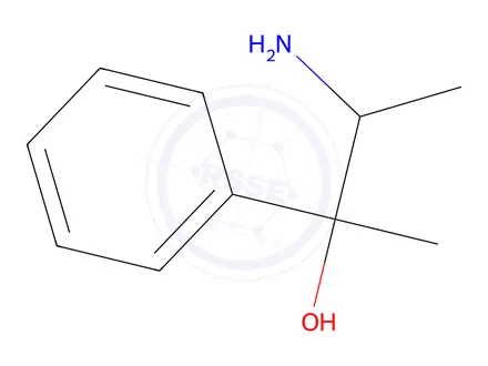 Chemical structure of threo-(±)-3-amino-2-phenylbutan-2-ol