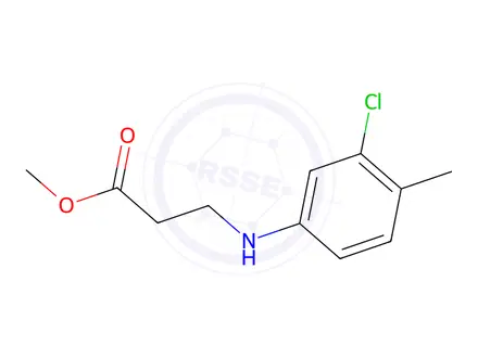 Chemical structure of Methyl 3-((3-chloro-4-methylphenyl)amino)propanoate