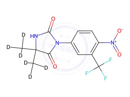 Chemical structure of Nilutamide-d6