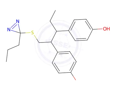 Chemical structure of hexestrol diazirine