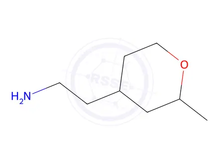 Chemical structure of 2-(2-methyloxan-4-yl)ethan-1-amine