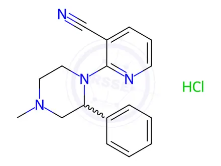 Chemical structure of Mirtazapine Carbonitrile Hydrochloride