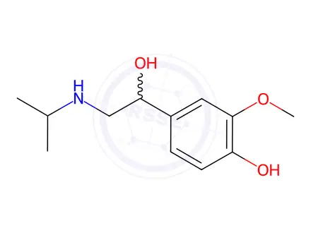 Chemical structure of 4-(1-Hydroxy-2-(isopropylamino)ethyl)-2-methoxyphenol