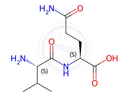 Chemical structure of H-Val-Gln-OH