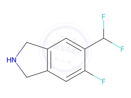 Chemical structure of 5-(Difluoromethyl)-6-fluoroisoindoline