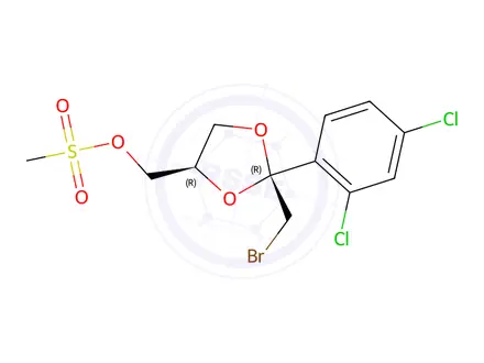 Chemical structure of [(2R*, 4R*)-2-(bromomethyl)-2-(2,4-dichlorophenyl)-1,3-dioxolan-4-yl]methyl methanesulfonate