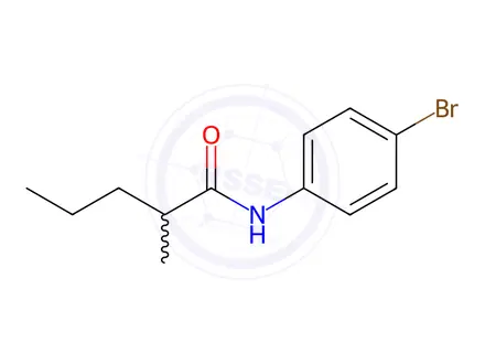 Chemical structure of N-(4-bromophenyl)-2-methylpentanamide