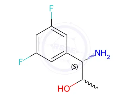 Chemical structure of (1S)-1-amino-1-(3,5-difluorophenyl)propan-2-ol