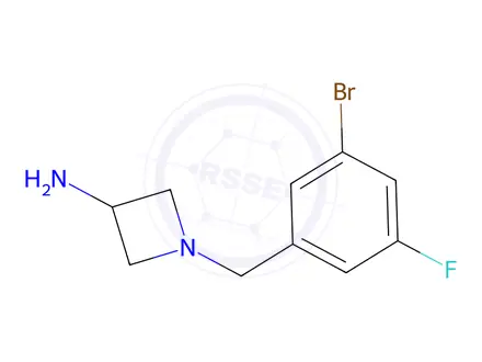 Chemical structure of 1-(3-Bromo-5-fluorobenzyl)azetidin-3-amine