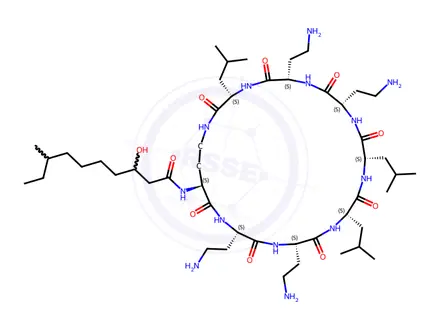Chemical structure of octapeptin antibiotics