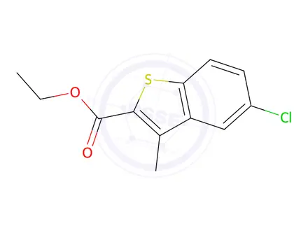 Chemical structure of Ethyl 5-chloro-3-methyl-1-benzothiophene-2-carboxylate