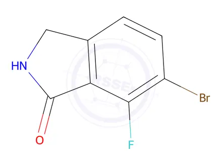 Chemical structure of 6-Bromo-7-fluoroisoindolin-1-one