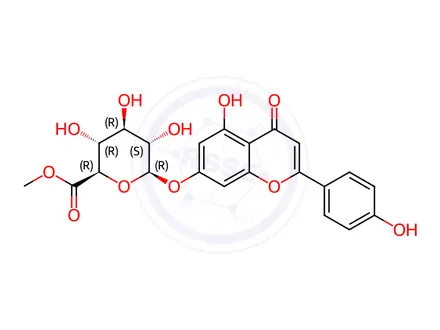 Chemical structure of Apigenin 7-O-methylglucuronide