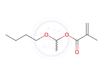 Chemical structure of methacrylic acid-(1-butoxy-ethyl ester)