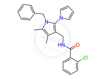Chemical structure of N-({1'-benzyl-4',5'-dimethyl-1'H-[1,2'-bipyrrole]-3'-yl}methyl)-2-chlorobenzamide
