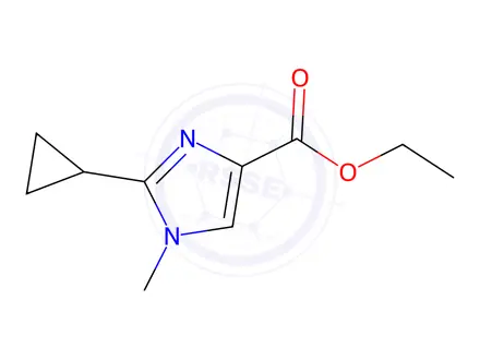 Chemical structure of ethyl 2-cyclopropyl-1-methyl-1H-imidazole-4-carboxylate