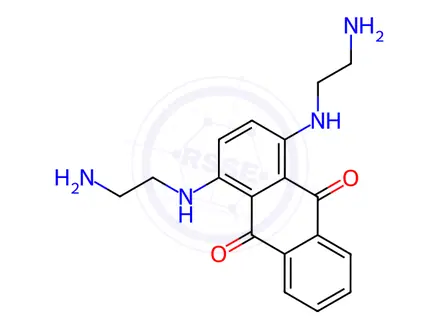 Chemical structure of 1,4-bis((2-aminoethyl)amino)anthracene-9,10-dione