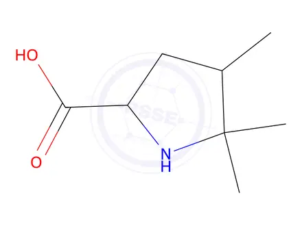 Chemical structure of (2S)-4,5,5-Trimethylpyrrolidine-2-carboxylic acid