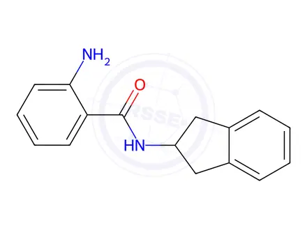 Chemical structure of Benzamide, 2-amino-N-(2,3-dihydro-1H-inden-2-yl)-(9CI)
