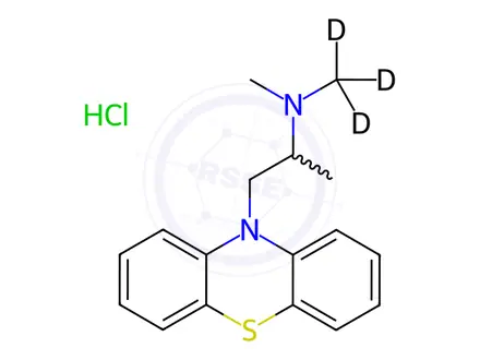 Chemical structure of Promethazine-D3 HCl
