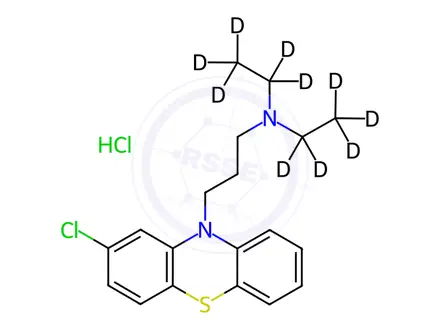 Chemical structure of Chlorproethazine-d10 Hydrochloride