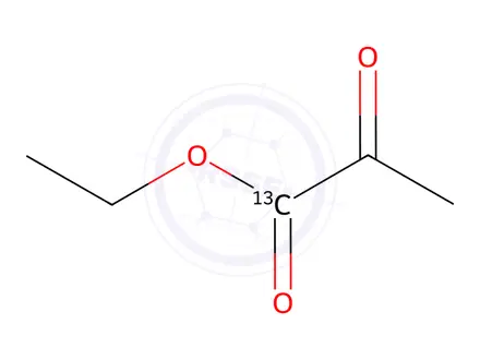 Chemical structure of Pyruvic Acid-13C Ethyl Ester
