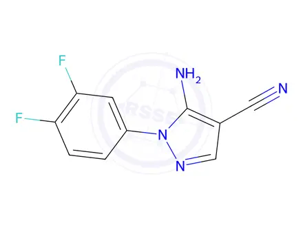 Chemical structure of 5-Amino-1-(3,4-difluorophenyl)-1h-pyrazole-4-carbonitrile
